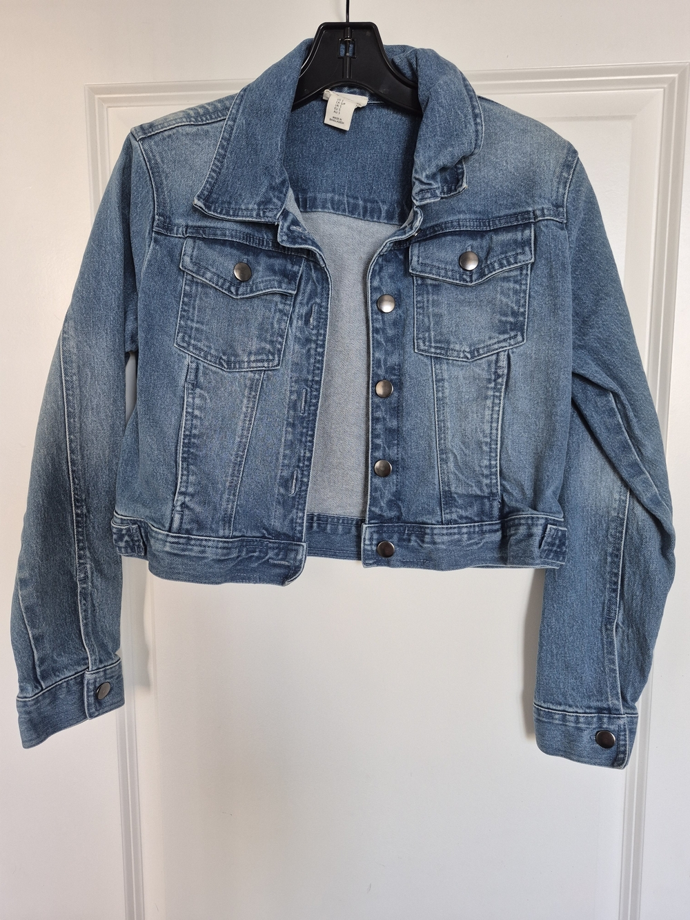 Nicole Miller Light Blue Cropped Denim Jacket